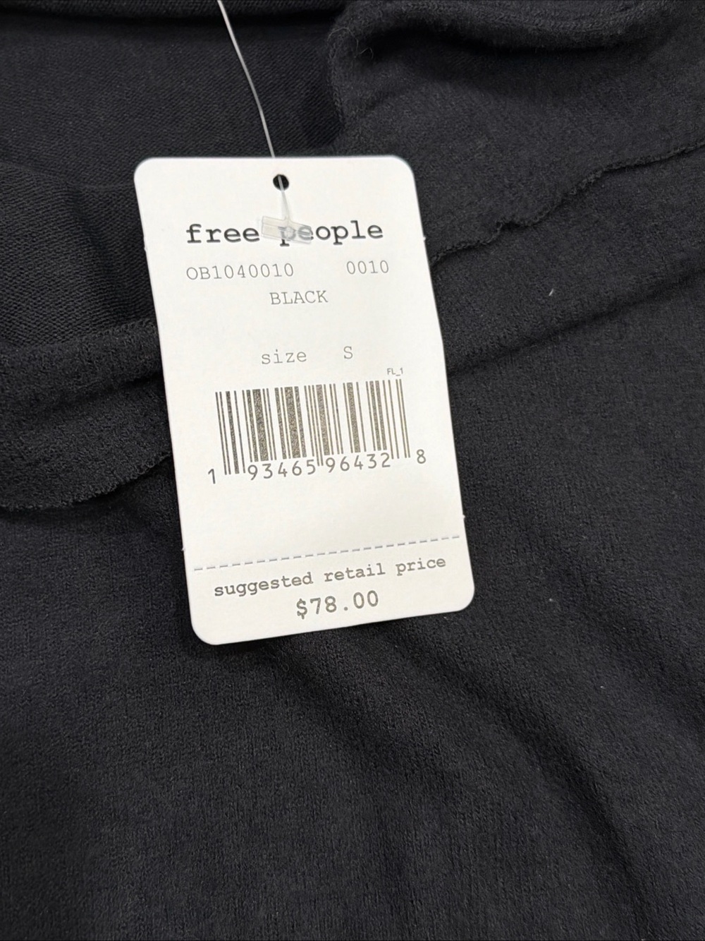 NWT Free People We The Free Flaunt It Pullover Black Off The Shoulder Top Size S - Picture 5 of 6